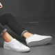 Fashion Sneakers Casual Men Leather Shoes White Male Casual Shoes Breathable White Sneakers Leather Mens Moccasins