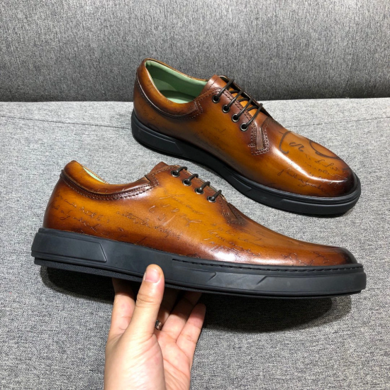 Luxury official website synchronizes Italian imported leather leather hand-polished Oxford shoes