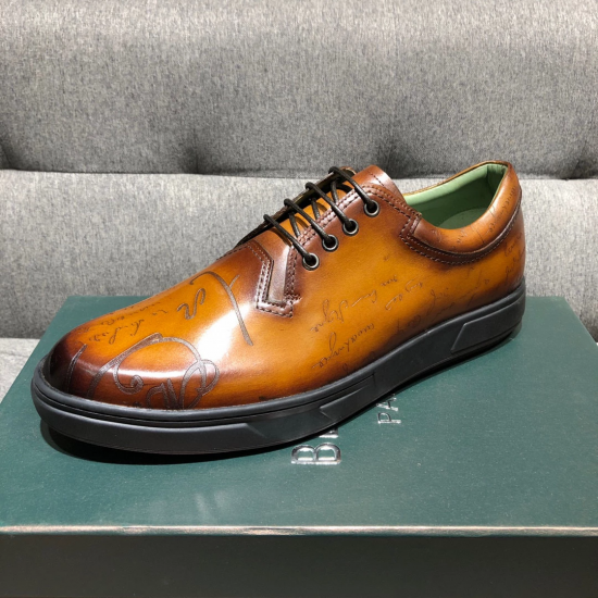 Luxury official website synchronizes Italian imported leather leather hand-polished Oxford shoes