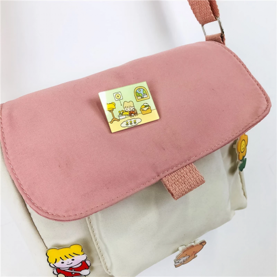 Korean cute small bag Soft sister girl heart soft cute student shoulder bag Japanese Harajuku messenger bag woman