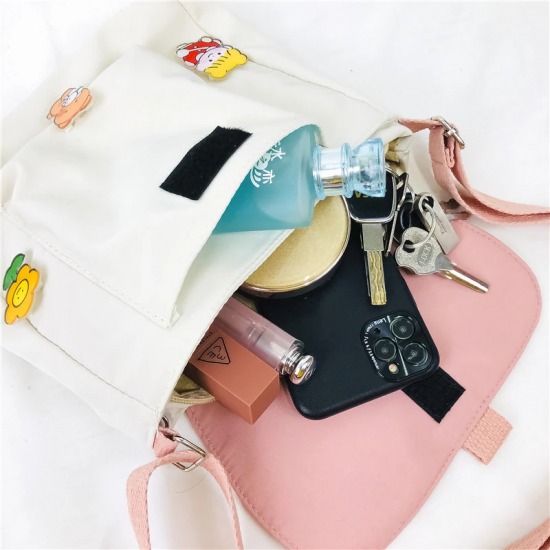 Korean cute small bag Soft sister girl heart soft cute student shoulder bag Japanese Harajuku messenger bag woman